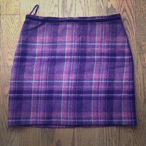 Banana Republic Plaid Wool Skirt